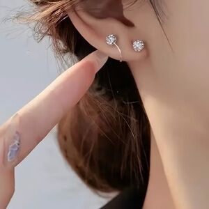 Earrings - White Silver